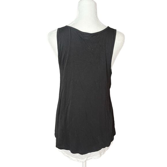 GAP Maternity Small Tank Top Layered Black White Scoop Neck Sleeveless - Picture 7 of 7